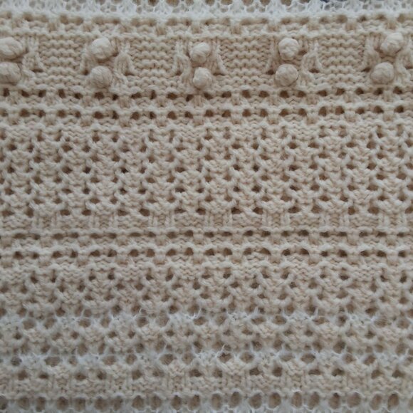 Rag & Bone Womens Lo Pointelle-Knit Wool Blend Sweater Sz L  Natural Minimalist - Picture 9 of 12